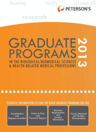 Title: Graduate Programs in the Biological Sciences 2013 (Grad 3), Author: Peterson's