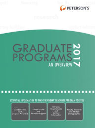 Title: Graduate & Professional Programs: An Overview 2017, Author: Peterson's