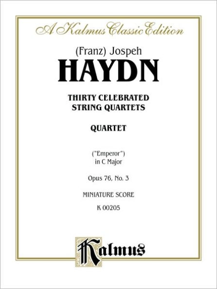String Quartet No. 77 in C Major, Op. 76, No. 3: Miniature Score