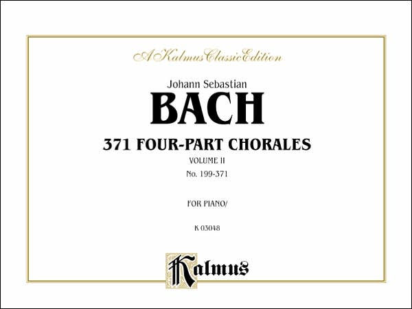 371 Four-Part Chorales, Vol 2: Nos. 199-371 (For Organ or Piano), Comb Bound Book