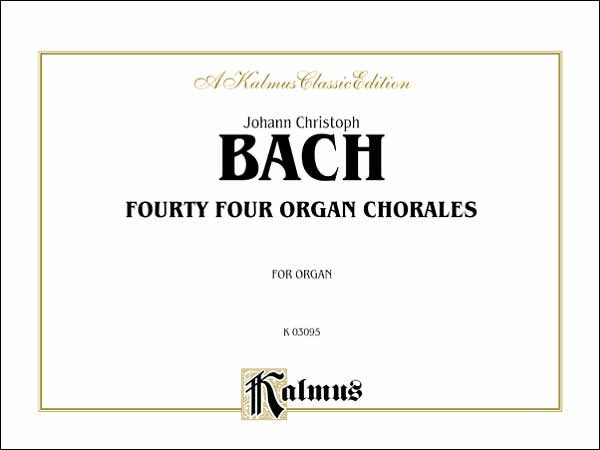 Forty-four Organ Chorales: Comb Bound Book