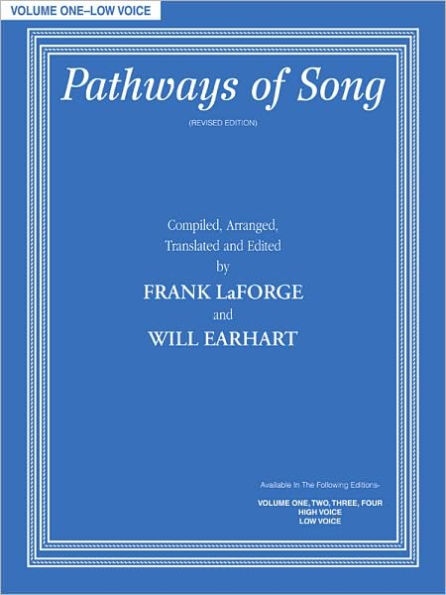 Pathways of Song, Vol 1: Low Voice