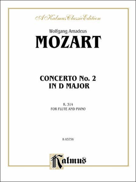 Flute Concerto No. 2, K. 314 (D Major) (Orch.): Part(s)