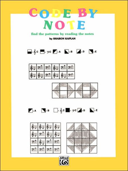 Code by Note, Bk 1: Find the Patterns by Reading the Notes, Coloring Book