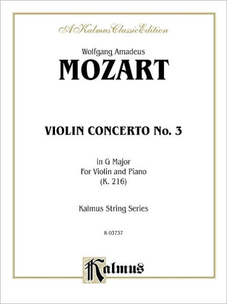 Violin Concerto No. 3 in G Major, K. 216