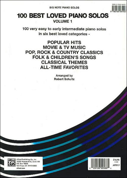 100 Best Loved Piano Solos, Vol 1