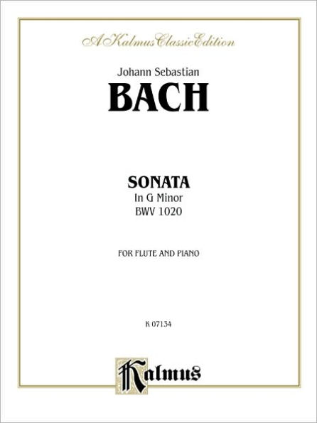 Sonata in G Minor, BWV 1020: Part(s)