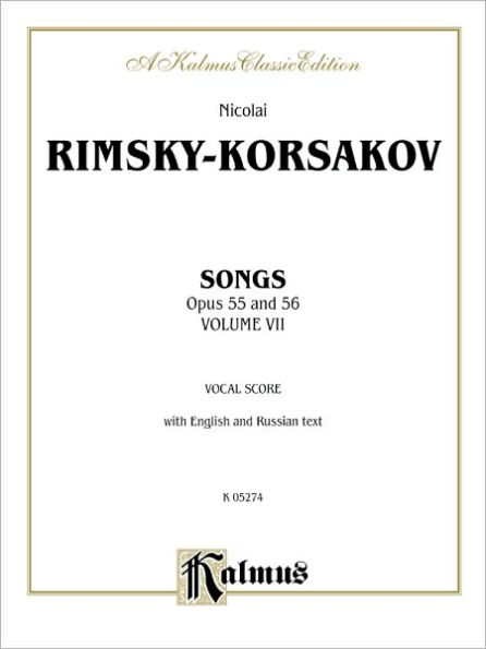 Songs, Op. 55, 56, Vol 7: Russian, English Language Edition