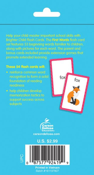 First Words Flash Cards