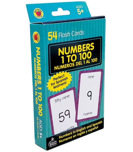 Numbers 1 to 100 Flash Cards: Numeros del 1 al 100