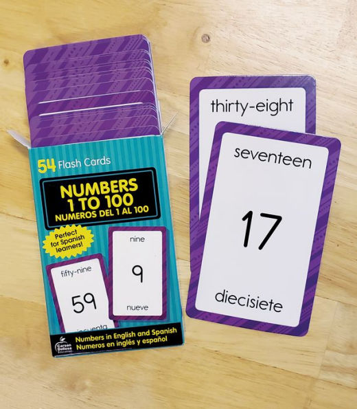 Numbers 1 to 100 Flash Cards: Numeros del 1 al 100