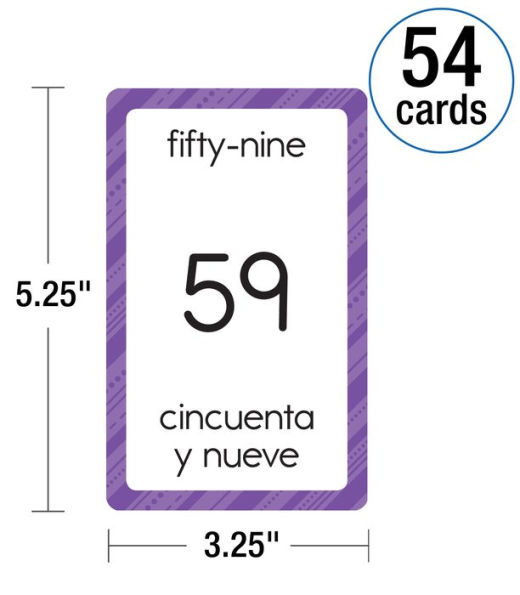 Numbers 1 to 100 Flash Cards: Numeros del 1 al 100