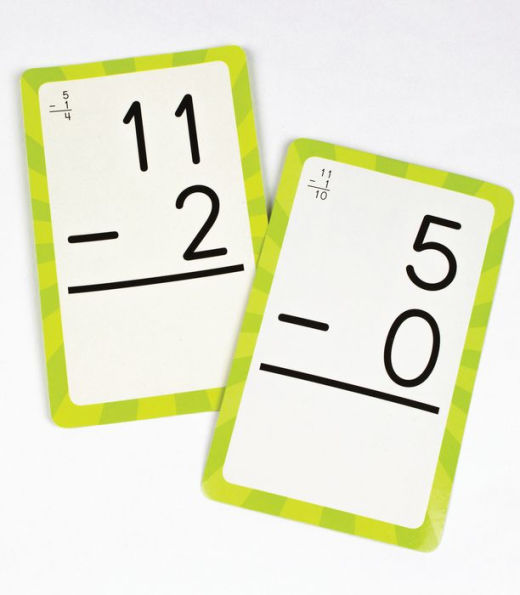 Subtraction 0 to 12 Flash Cards