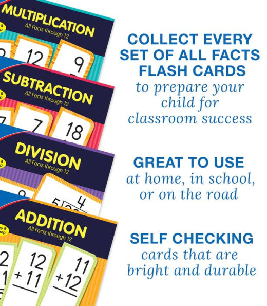 Subtraction 0 to 12 Flash Cards