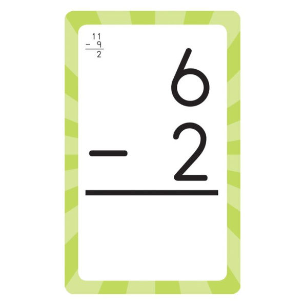 Subtraction 0 to 12 Flash Cards