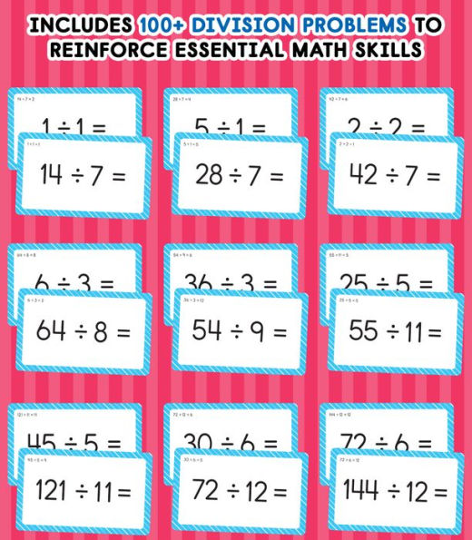 Division 0 to 12 Flash Cards