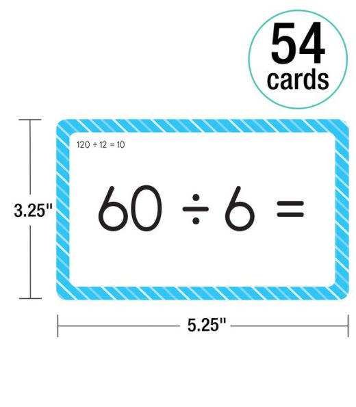 Division 0 to 12 Flash Cards