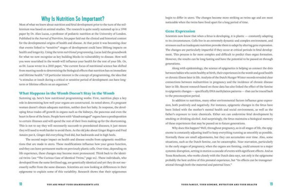 You Are What Your Grandparents Ate: What You Need to Know About Nutrition, Experience, Epigenetics and the Origins of Chronic Disease