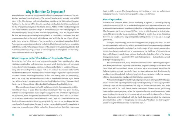 You Are What Your Grandparents Ate: What You Need to Know About Nutrition, Experience, Epigenetics and the Origins of Chronic Disease