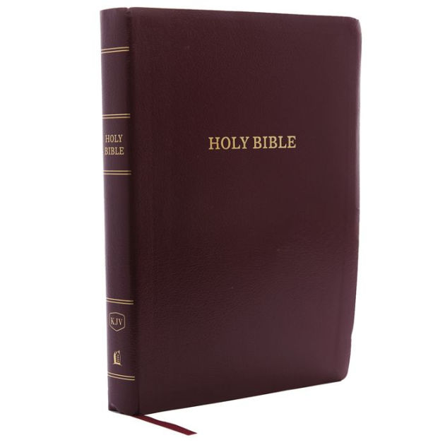 KJV, Reference Bible, Center-Column Giant Print, Leather-Look, Burgundy ...