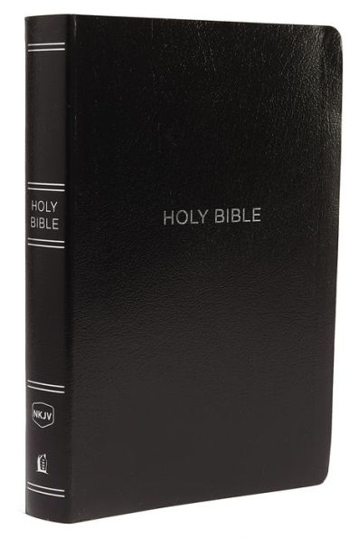 NKJV Holy Bible, Giant Print Center-Column Reference Bible, Leather-look, 72,000+ Cross References, Red Letter