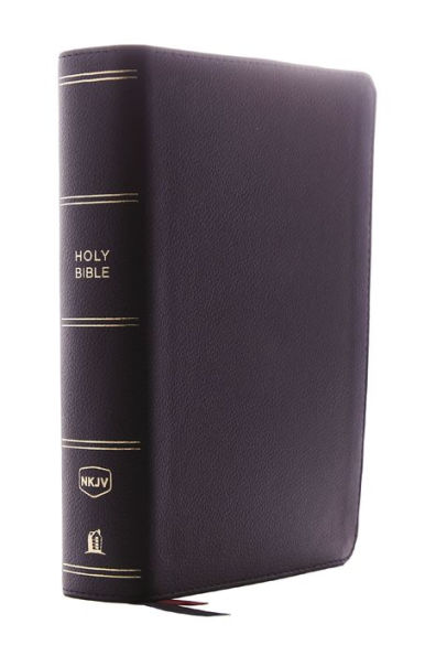 NKJV, Single-Column Reference Bible, Genuine Leather, Black, Comfort Print: Holy Bible, New King James Version