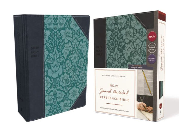 NKJV, Journal the Word Reference Bible, Leathersoft, Blue, Red Letter, Comfort Print: Let Scripture Explain Scripture. Reflect on What You Learn.