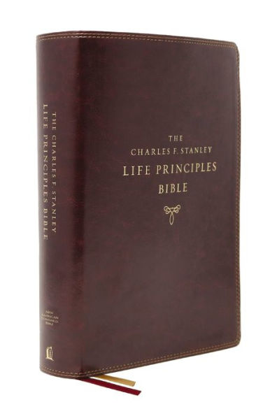 NASB, Charles F. Stanley Life Principles Bible, 2nd Edition, Leathersoft, Burgundy, Thumb Indexed, Comfort Print: Holy Bible, New American Standard Bible