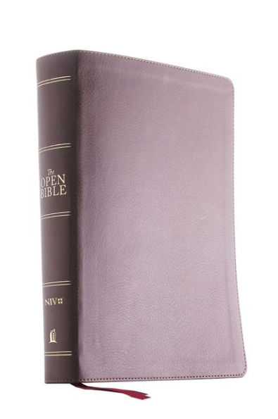 The NIV, Open Bible, Leathersoft, Brown, Red Letter, Comfort Print: Complete Reference System