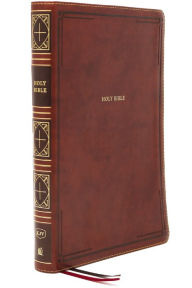 KJV, Thinline Bible, Giant Print, Leathersoft, Brown, Thumb Indexed, Red Letter Edition, Comfort Print: Holy Bible, King James Version