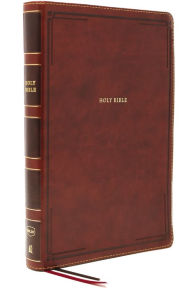 Title: NKJV Holy Bible, Giant Print Thinline Bible, Brown Leathersoft, Thumb Indexed, Red Letter, Comfort Print: New King James Version, Author: Thomas Nelson