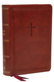 NKJV, End-of-Verse Reference Bible, Compact, Leathersoft, Brown, Red Letter, Comfort Print: Holy Bible, New King James Version