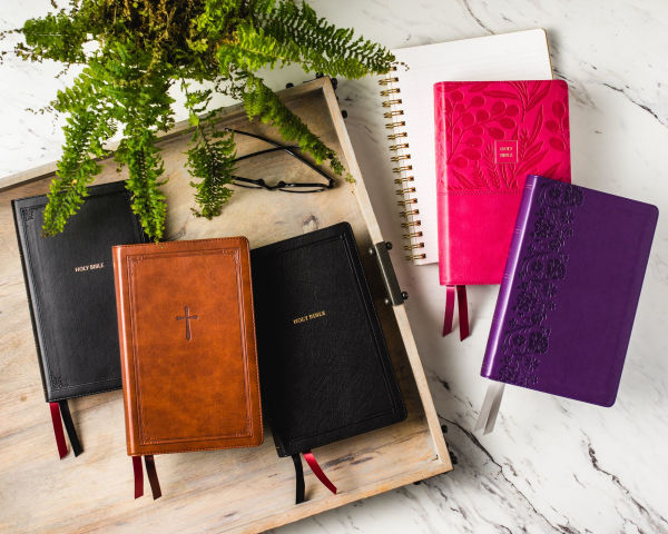 NKJV, End-of-Verse Reference Bible, Personal Size Large Print, Leathersoft, Brown, Red Letter, Comfort Print: Holy Bible, New King James Version