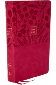 NKJV, End-of-Verse Reference Bible, Personal Size Large Print, Leathersoft, Pink, Thumb Indexed, Red Letter, Comfort Print: Holy Bible, New King James Version