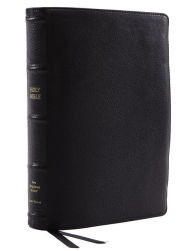 NKJV, Reference Bible, Wide Margin Large Print, Premium Goatskin Leather, Black, Premier Collection, Red Letter, Comfort Print: Holy Bible, New King James Version