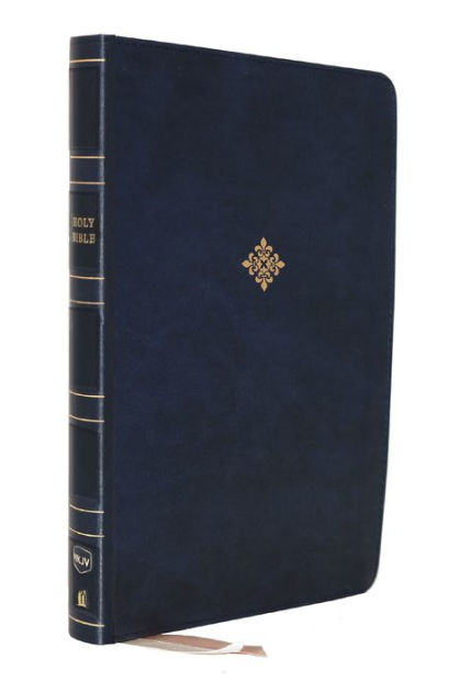 NKJV, Thinline Reference Bible, Leathersoft, Blue, Red Letter, Comfort ...