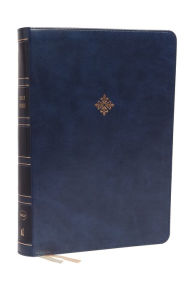 Title: NKJV Holy Bible, Super Giant Print Reference Bible, Blue Leathersoft, 43,000 Cross references, Red Letter, Comfort Print: New King James Version, Author: Thomas Nelson