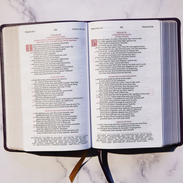 KJV, Personal Size Reference Bible, Sovereign Collection, Leathersoft, Purple, Red Letter, Comfort Print: Holy Bible, King James Version