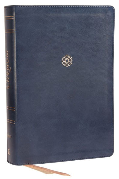 NIV, The Woman's Study Bible, Leathersoft, Blue, Full-Color, Red Letter, Thumb Indexed: Receiving God's Truth for Balance, Hope, and Transformation