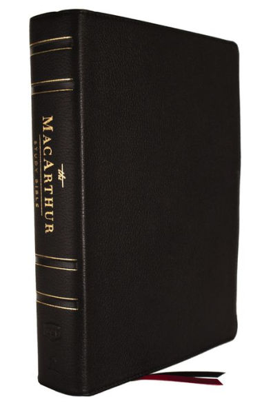 NKJV, MacArthur Study Bible, 2nd Edition, Genuine Leather, Black, Comfort Print: Unleashing God's Truth One Verse at a Time