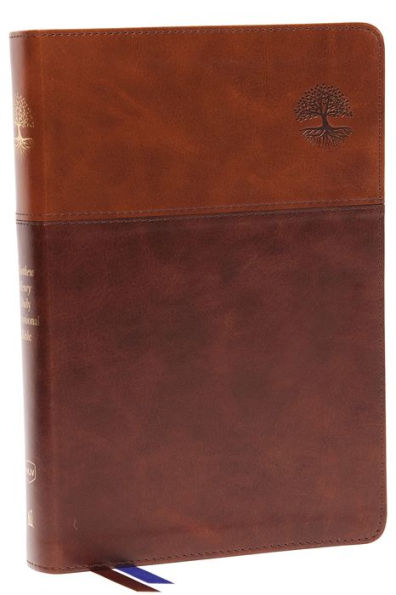 NKJV, Matthew Henry Daily Devotional Bible, Leathersoft, Brown, Red Letter, Thumb Indexed, Comfort Print: 366 Daily Devotions by Matthew Henry