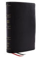 NKJV, Deluxe Thinline Reference Bible, Genuine Leather, Black, Red Letter, Comfort Print: Holy Bible, New King James Version