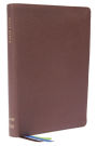 NET Bible, Thinline Large Print, Genuine Leather, Brown, Thumb Indexed, Comfort Print: Holy Bible