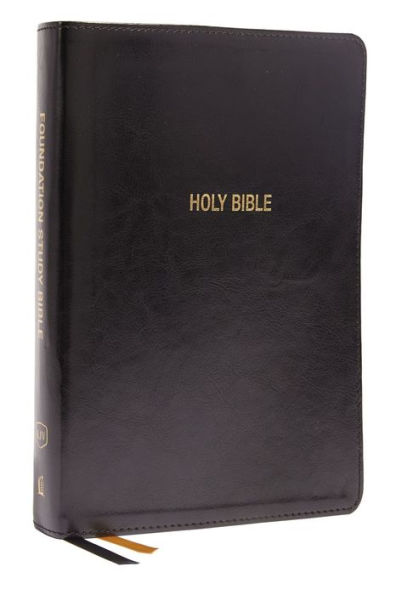 KJV, Foundation Study Bible, Large Print, Leathersoft, Black, Red Letter, Comfort Print: Holy Bible, King James Version