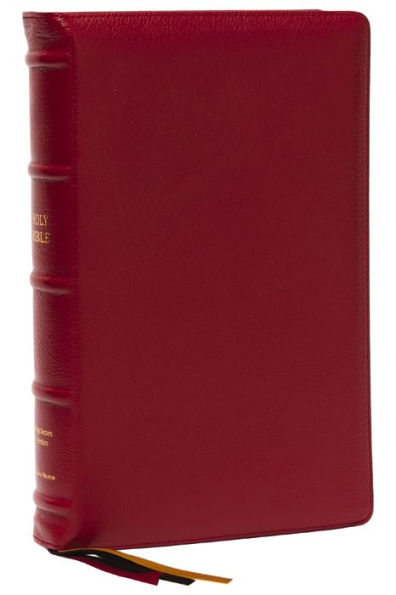 KJV Large Print Single-Column Bible, Personal Size with End-of-Verse Cross References, Red Goatskin Leather, Premier Collection, Red Letter, Comfort Print: King James Version: Holy Bible, King James Version