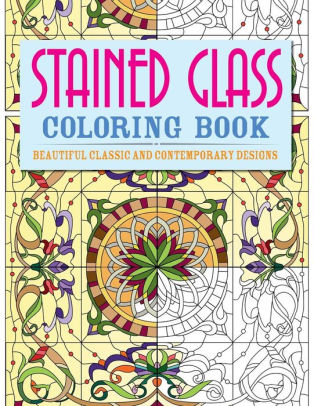 stained glass coloring book beautiful classic and