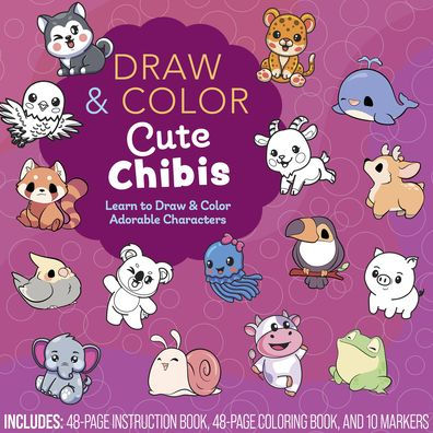 Draw and Color Cute Chibis Kit