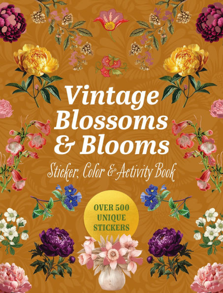 Vintage Blossoms and Blooms Sticker, Color & Activity Book Stocking Stuffer