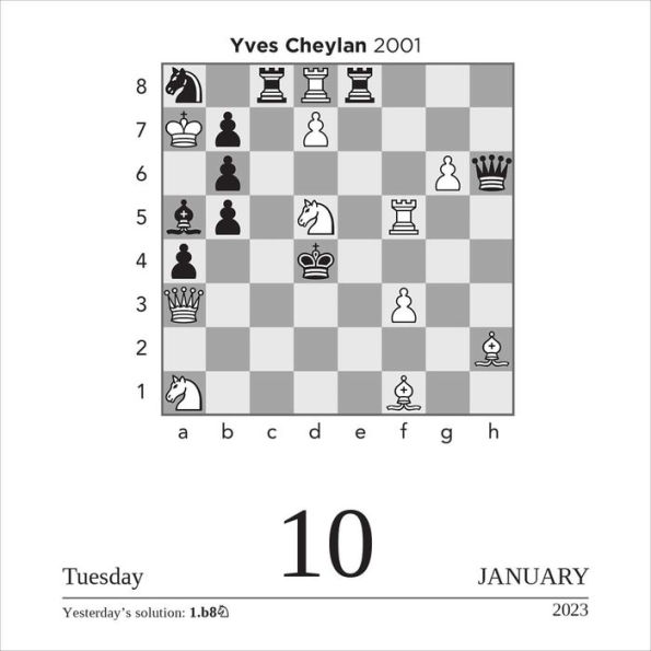 Chess 2023 DayToDay Calendar A Year of Chess Puzzles by American