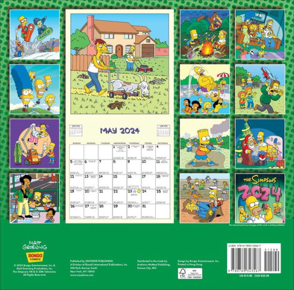 2024 Desk Calendar The Simpsons Page-A-Day Block Official Product 